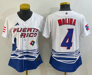 Women's Puerto Rico Baseball #4 Yadier Molina 2023 Red World Classic Stitched Jersey,We sell and wholesale Women's Puerto Rico Baseball #4 Yadier Molina 2023 Red World Classic Stitched Jersey on line form chian!